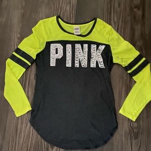 VS Pink Sequin long sleeve Tee